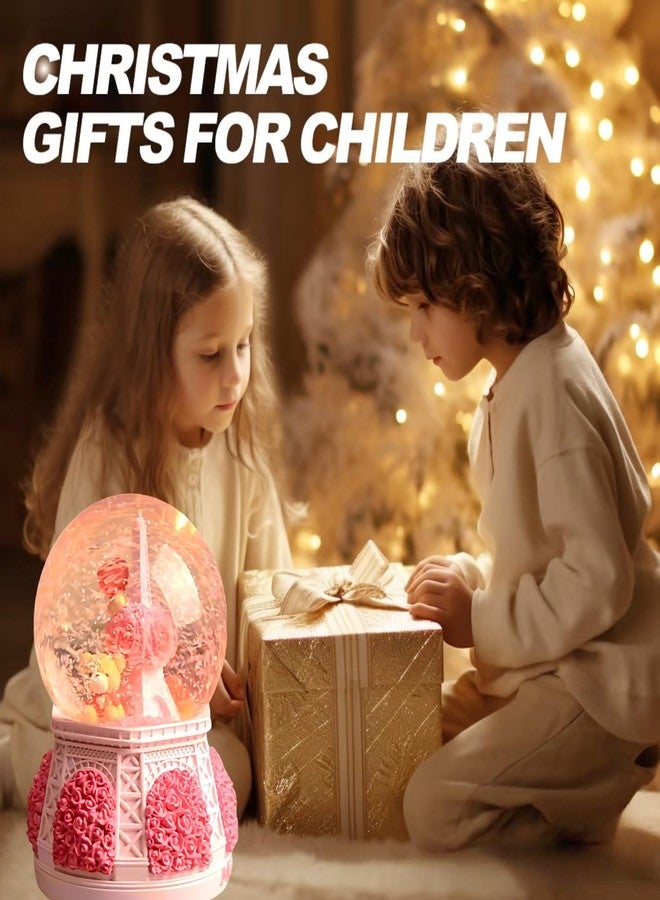 كرات ثلجية، هدايا صندوق موسيقي للبنات، كرات ثلجية موسيقية على شكل برج إيفل مع أضواء LED، تأثير تساقط الثلج، كرة زجاجية مزخرفة لغرفة الأطفال، هدية عيد ميلاد للبنات من عمر 5 إلى 16 سنة - Image 5